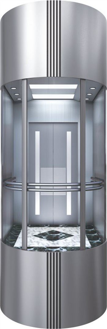 ลิฟต์โรงแรมสแตนเลสและแก้ว